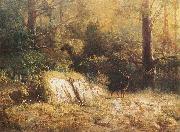 unknow artist Forest landscape with a deer. oil painting picture wholesale